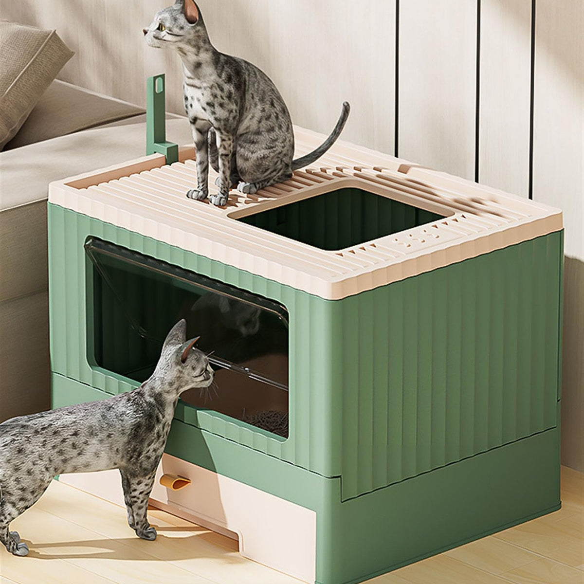 Foldable Cat Litter Box with Lid G2649