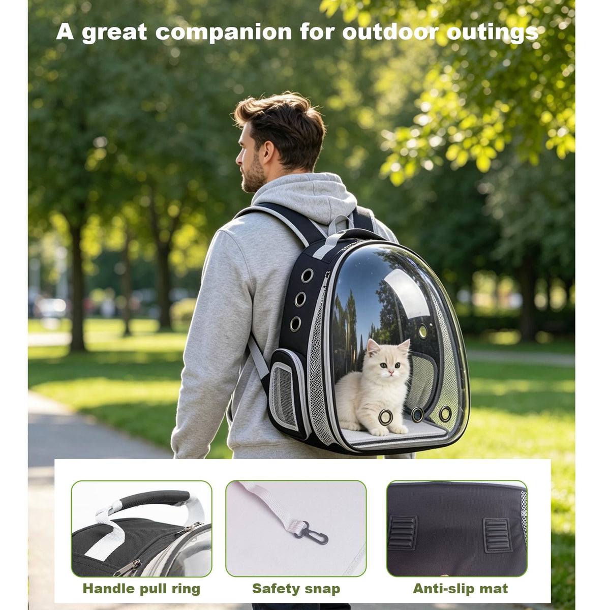 Expandable Pet Backpack Cats Dogs Carrier Bag K707272