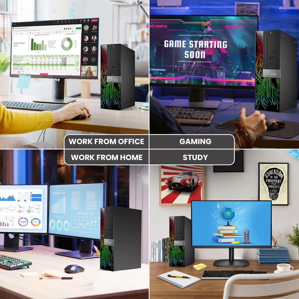 SFF Desktop Computer Intel Core i5 16GB RAM 128GB SSD 500GB HDD GT 1030 Gaming PC A28741