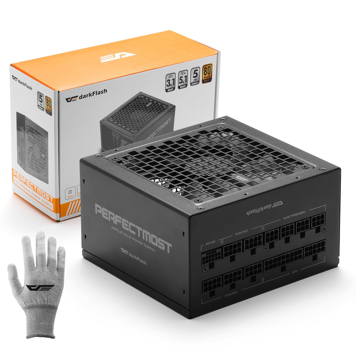 Fully Modular ATX 3.1 PCIe 5.1 80 Plus Gold Power Supply K12427