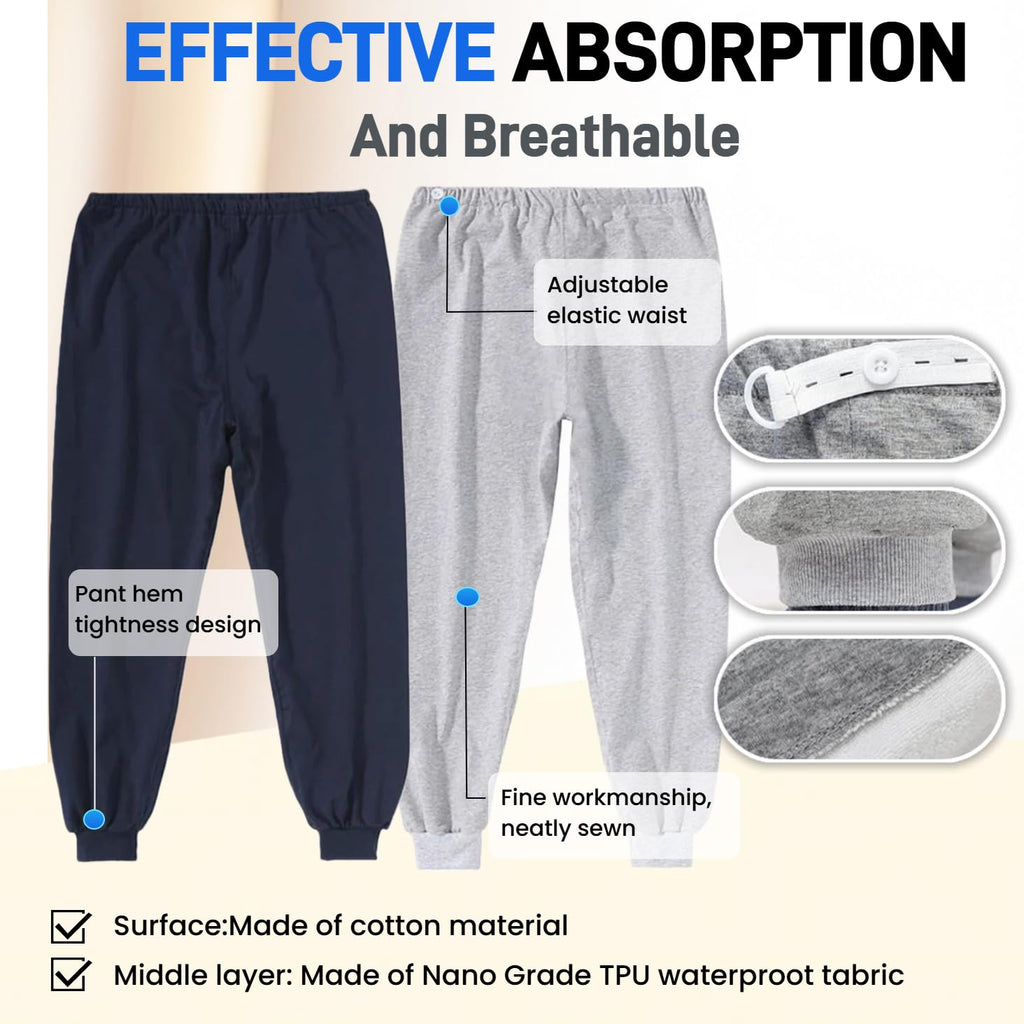 Waterproof Adjustable Incontinence Trousers Blue 3XL C225