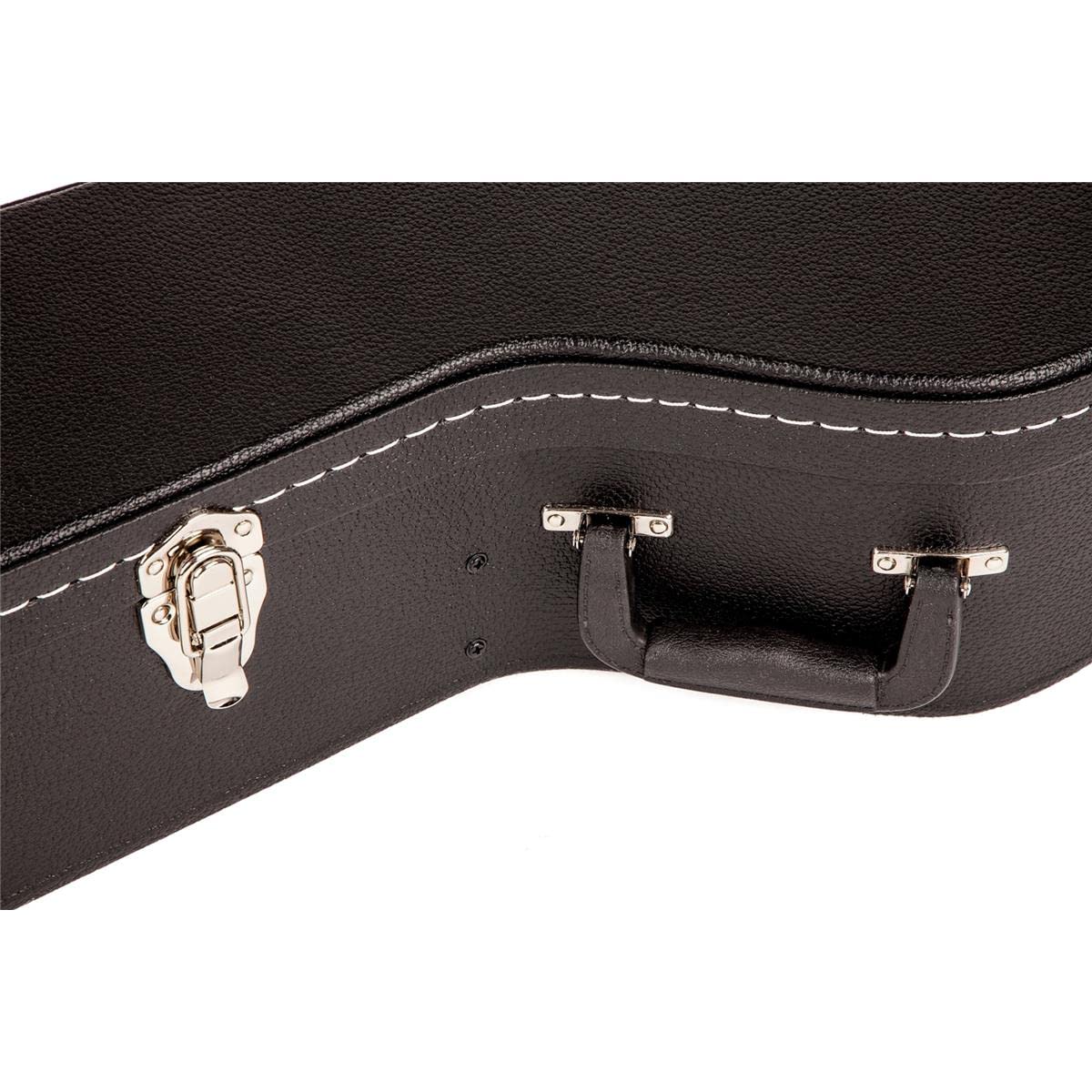 Black Flat-Top Dreadnought Acoustic Guitar Case with 1-inch Foam Padding H7762