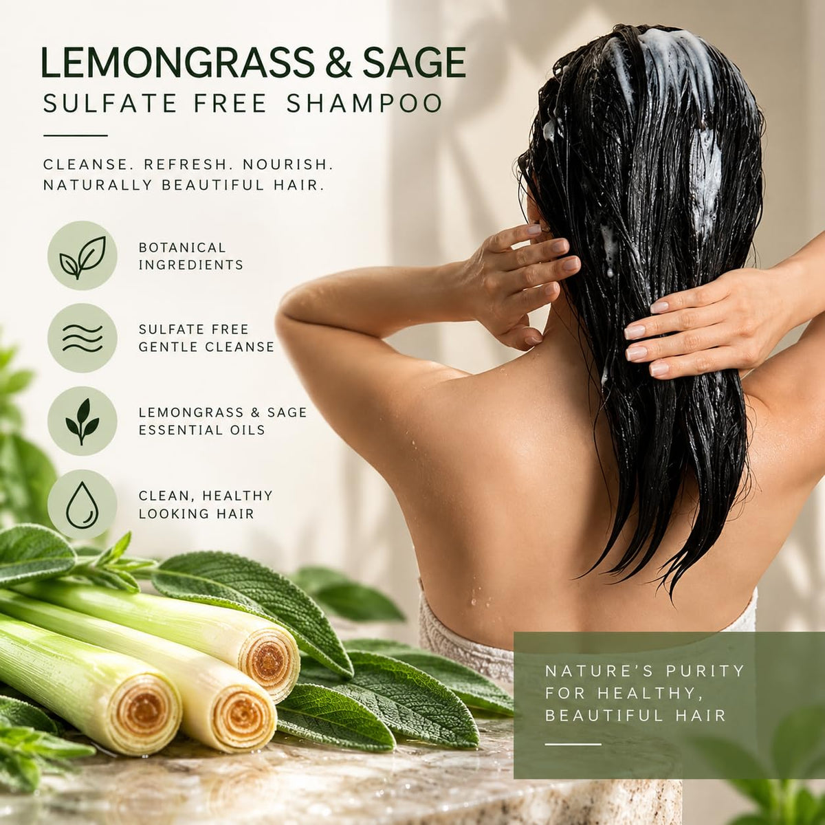 Sulfate-Free Shampoo & Conditioner Set 8 oz X8679