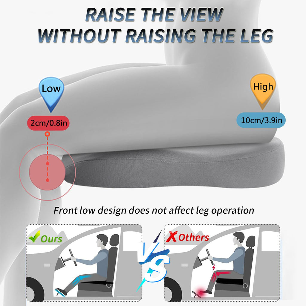 Black Memory Foam Wedge Seat Cushion G8897
