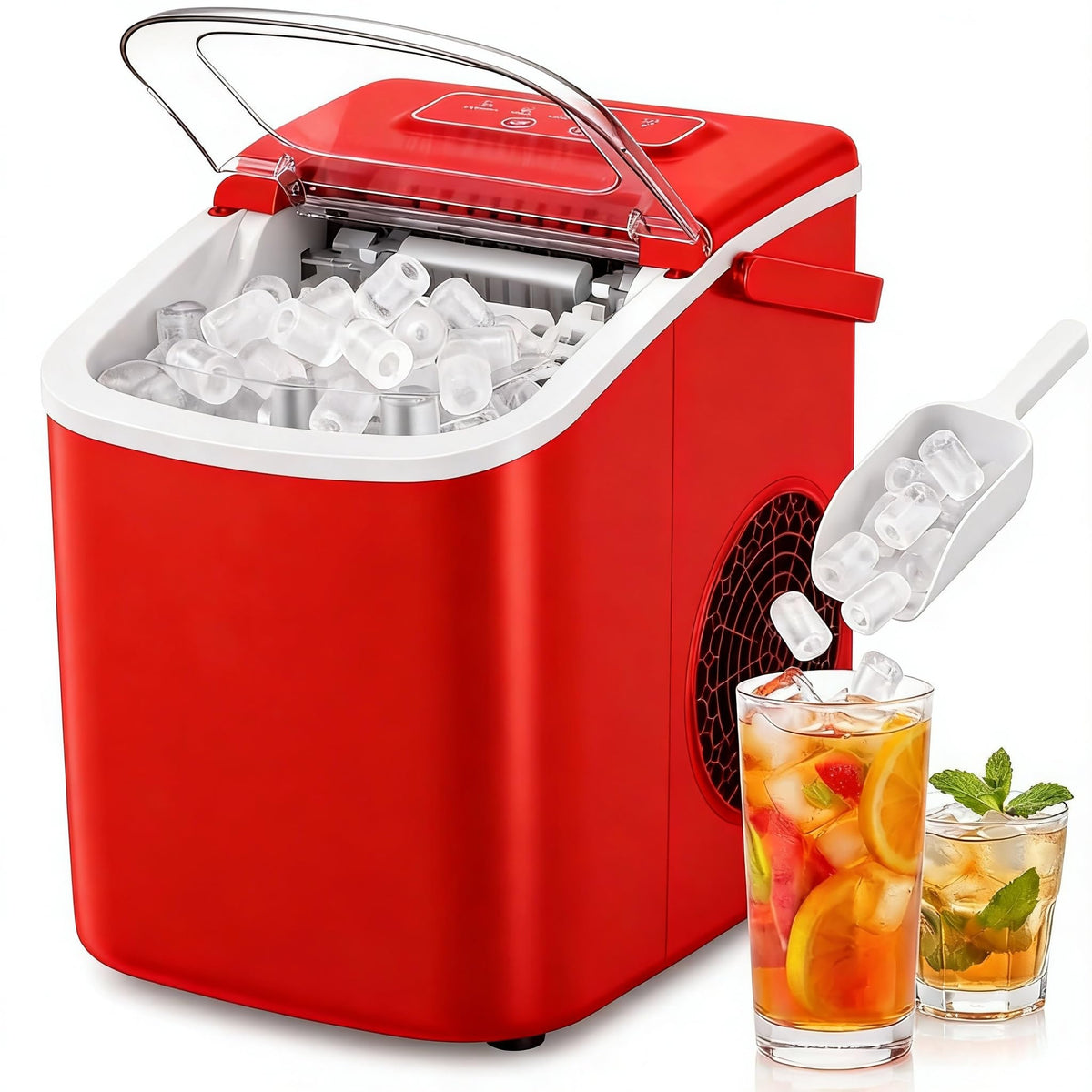 Portable Countertop Ice Maker with Self-Cleaning, 26lbs/24H W319