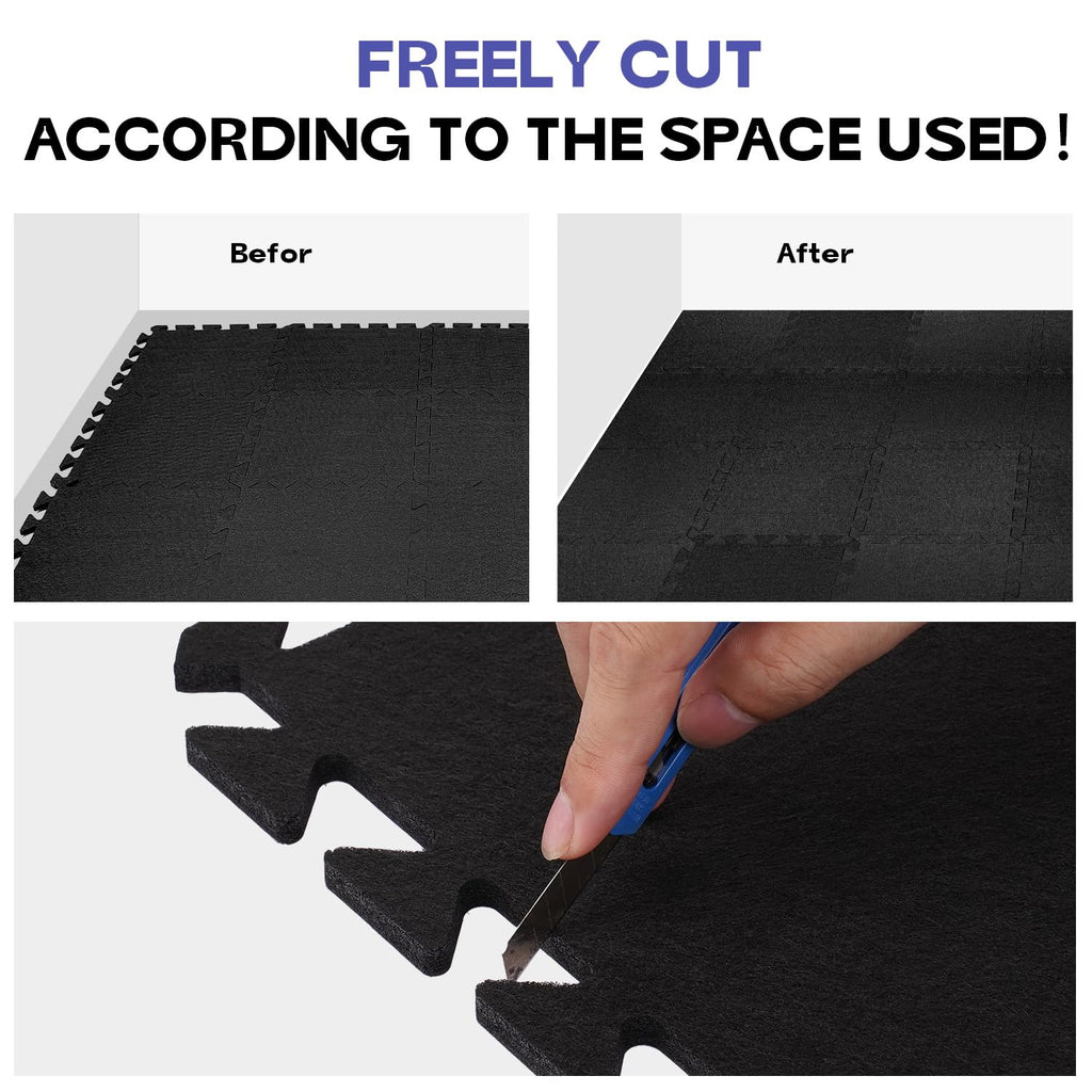 88 Key Full-Weighted Digital Piano and 18 Pcs Interlocking Floor Mats M733955