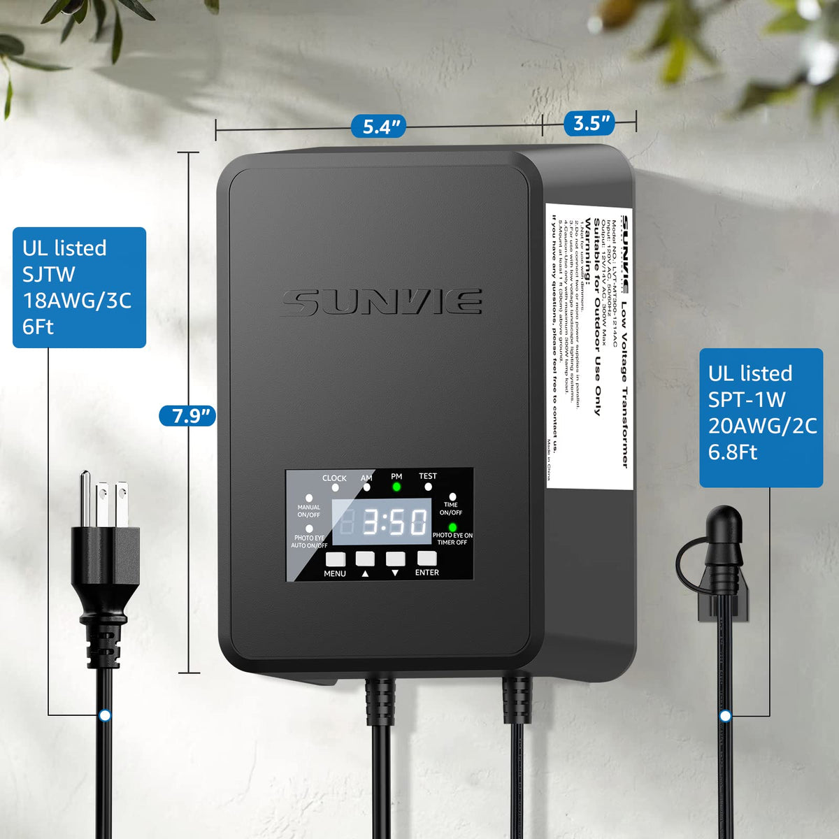 250FT 16/2 Low Voltage Landscape Wire and 200W Transformer T844