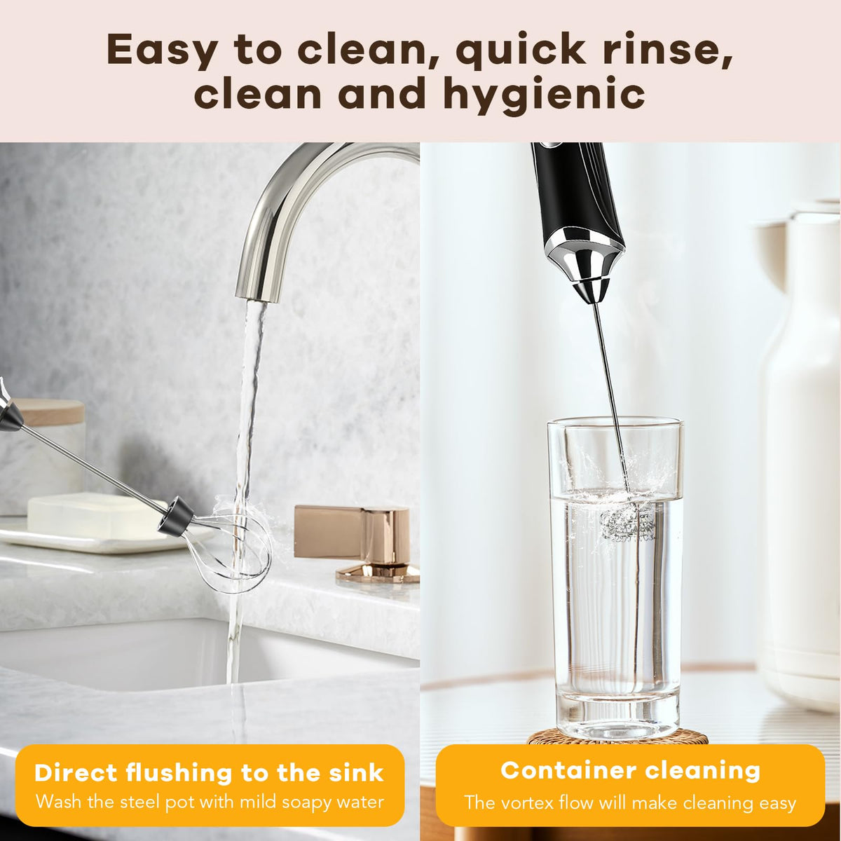Handheld Rechargeable Milk Frother with Stand X42145