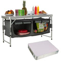 Folding Camping Table with Storage V570148