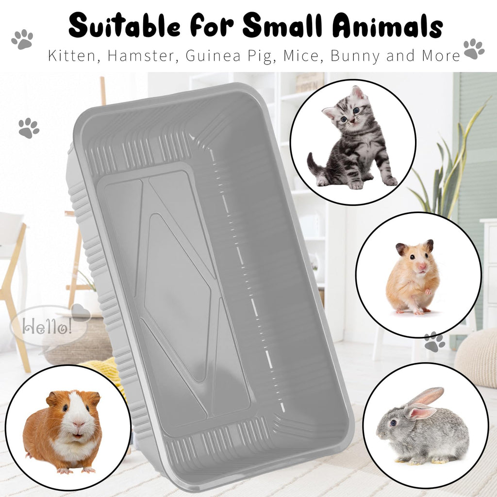 30 Pack Disposable Litter Boxes for Cats Gray C24060