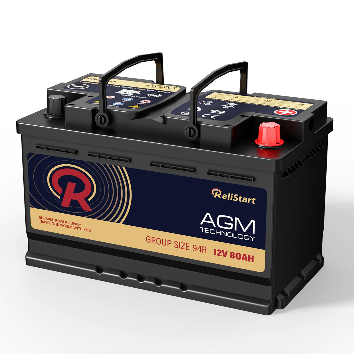 12V 80AH H7 Group 94R AGM Car Battery J62815
