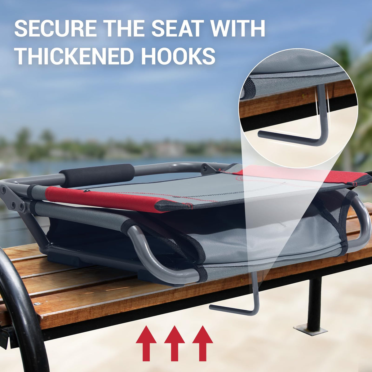 Folding Stadium Seats with Back Support, 2 Pack F821487