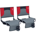 Folding Stadium Seats with Back Support, 2 Pack F821487