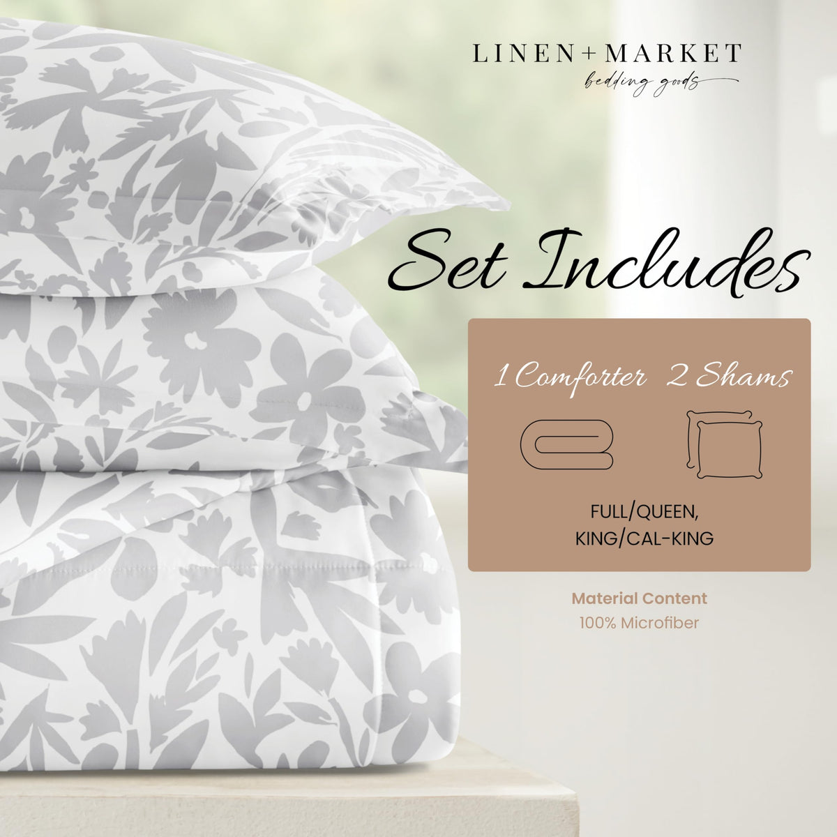 King 3 Piece Down Alternative Comforter Set C841382