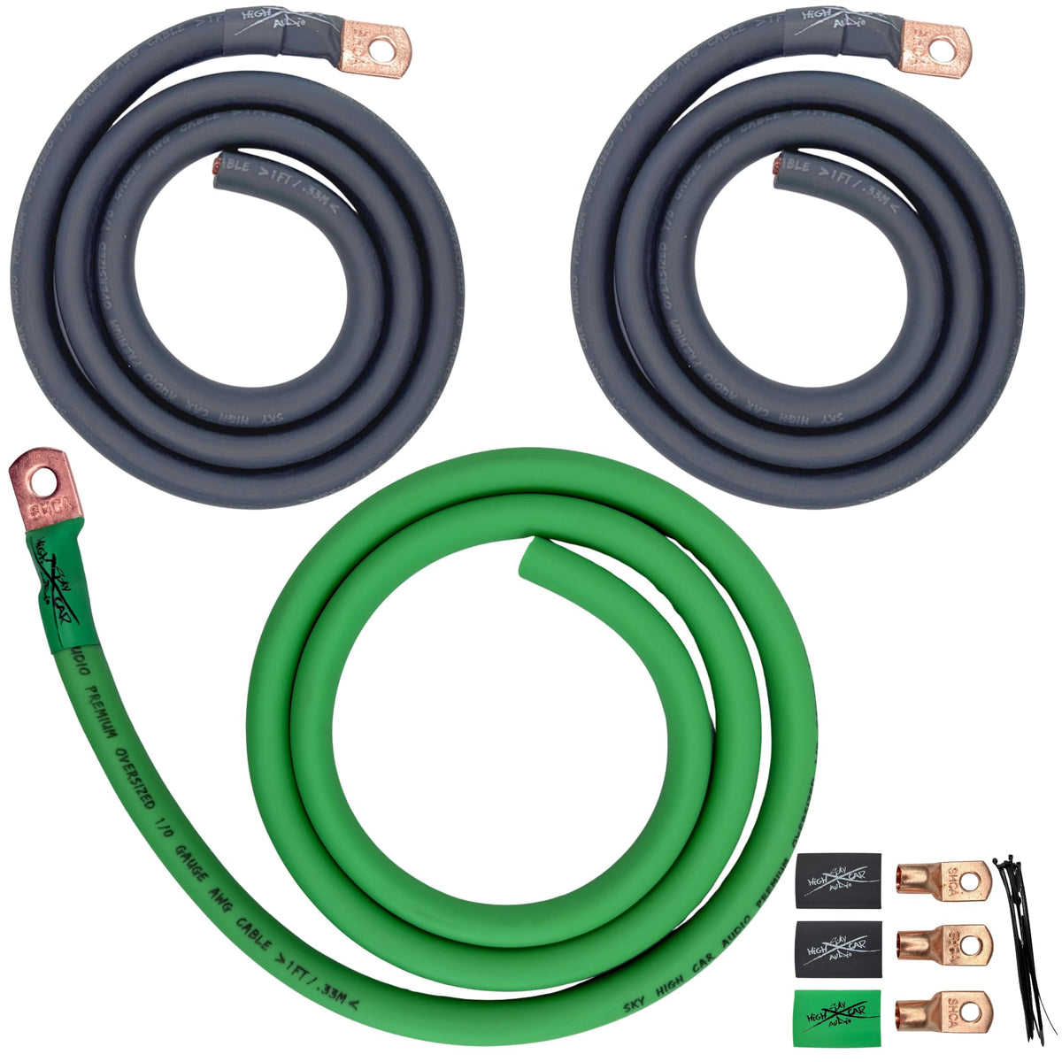 Oversized 1/0 Gauge AWG Electrical Wiring Kit R892