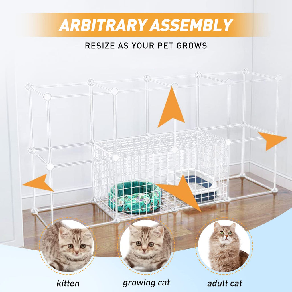 Large Cat Cage Detachable Metal Wire Playpen E29323