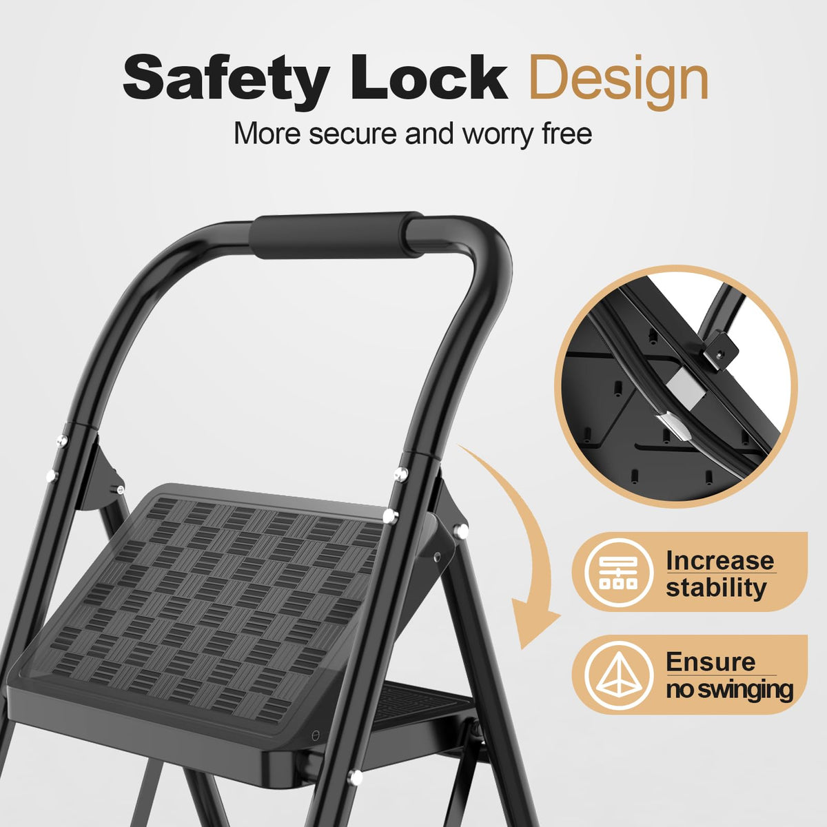 3 Step Foldable Step Stool H6475