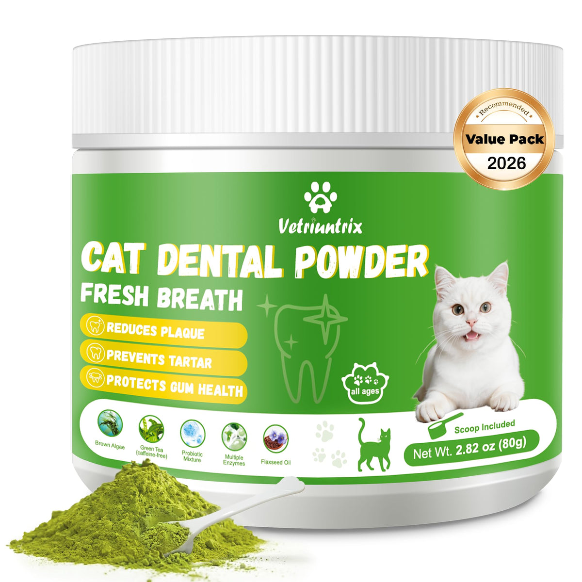 Cat Dental Care Powder with Probiotics 80g D126129