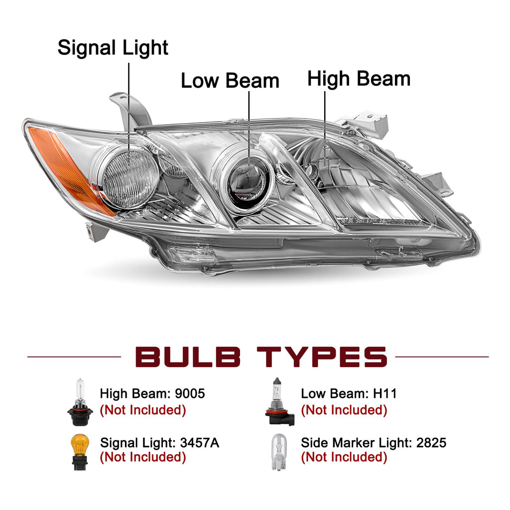 Headlight Compatible with 2007-2009 Toyota Camry Q854784