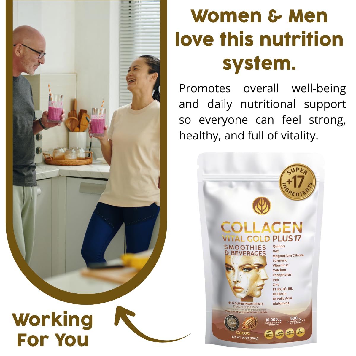 Collagen Peptides Powder Cocoa Flavor 16 oz H383