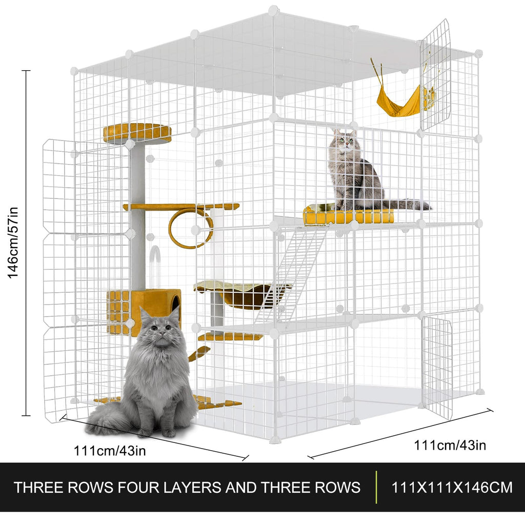 Large Cat Cage Detachable Metal Wire Playpen E29323