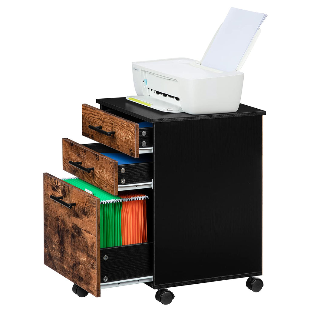 3 Drawer Wood File Cabinet V843164
