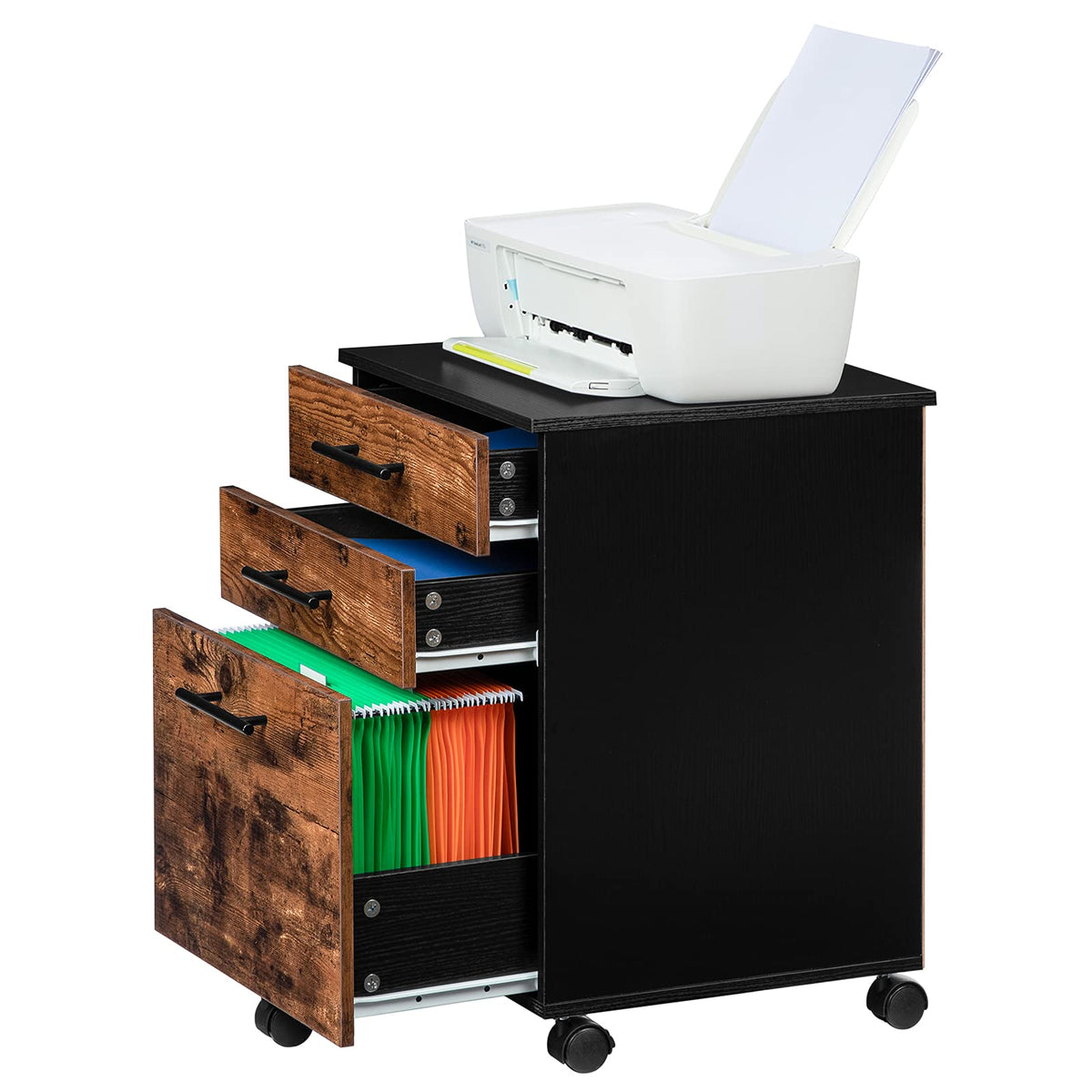 3 Drawer Wood File Cabinet V843164