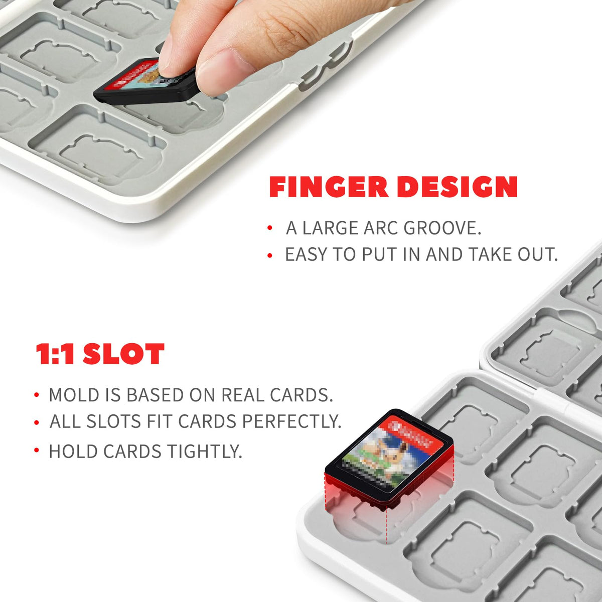 Switch Game Card Case Holds 24 Game Cards & 24 MicroSD P689564
