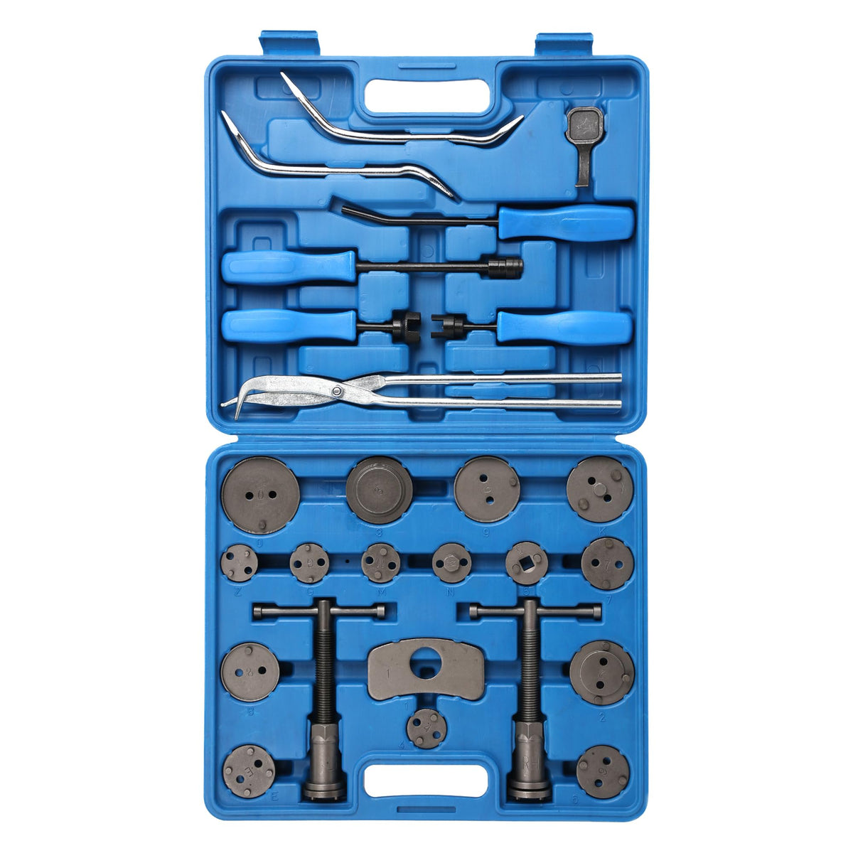 18 Pc Disc Brake Caliper Tool Kit and 8 Pc Drum Brake Tool Kit Y71436