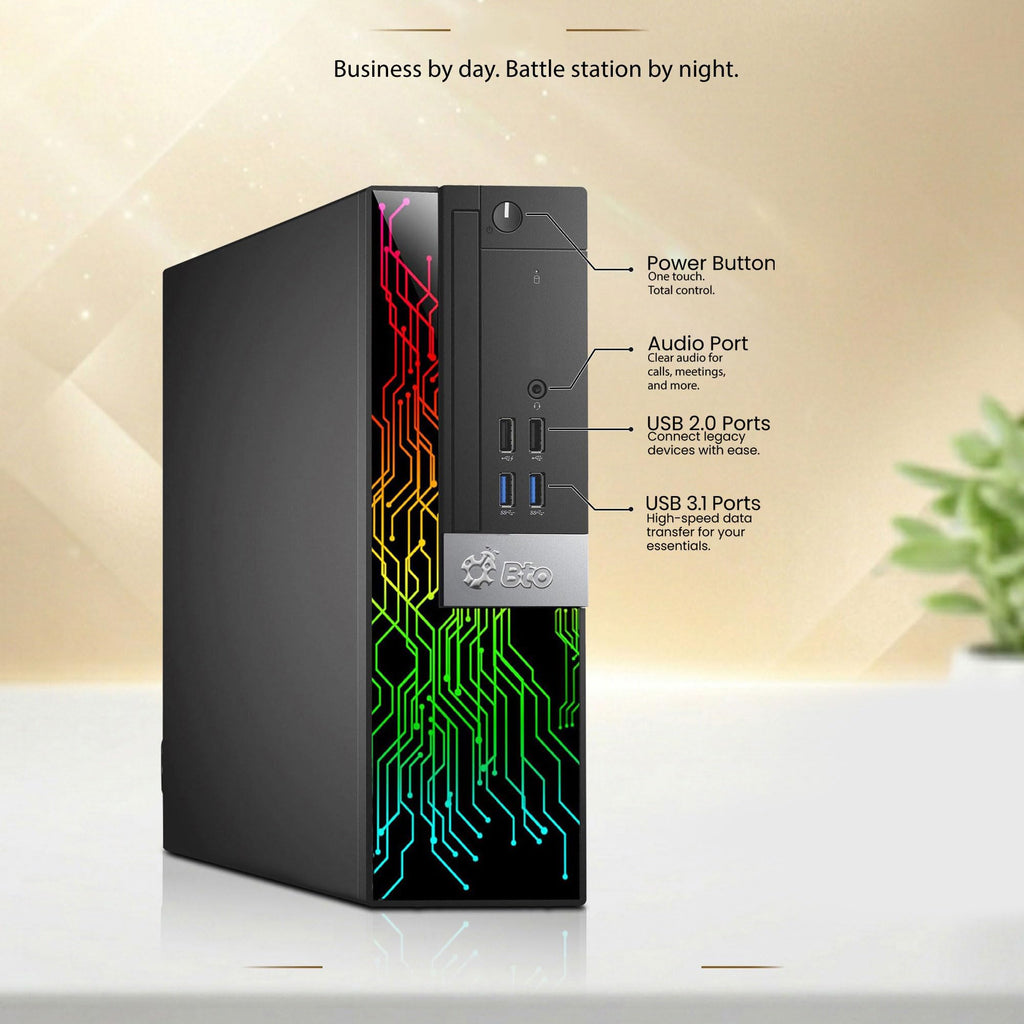 SFF Desktop Computer Intel Core i5 16GB RAM 128GB SSD 500GB HDD GT 1030 Gaming PC A28741