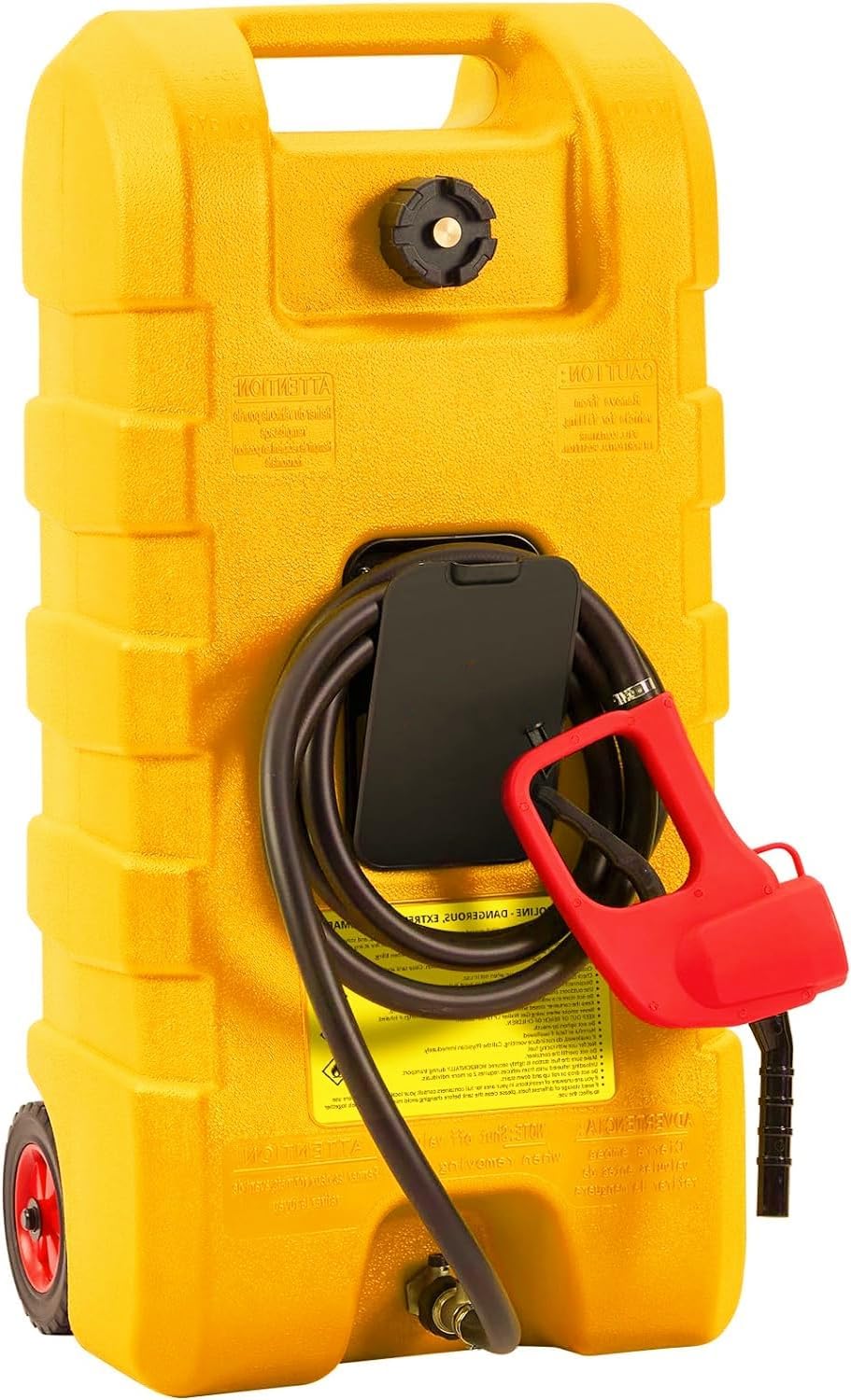 15 Gallon Portable Gas Tank with Caster and 10Ft Hose R64056