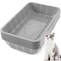30 Pack Disposable Litter Boxes for Cats Gray C24060