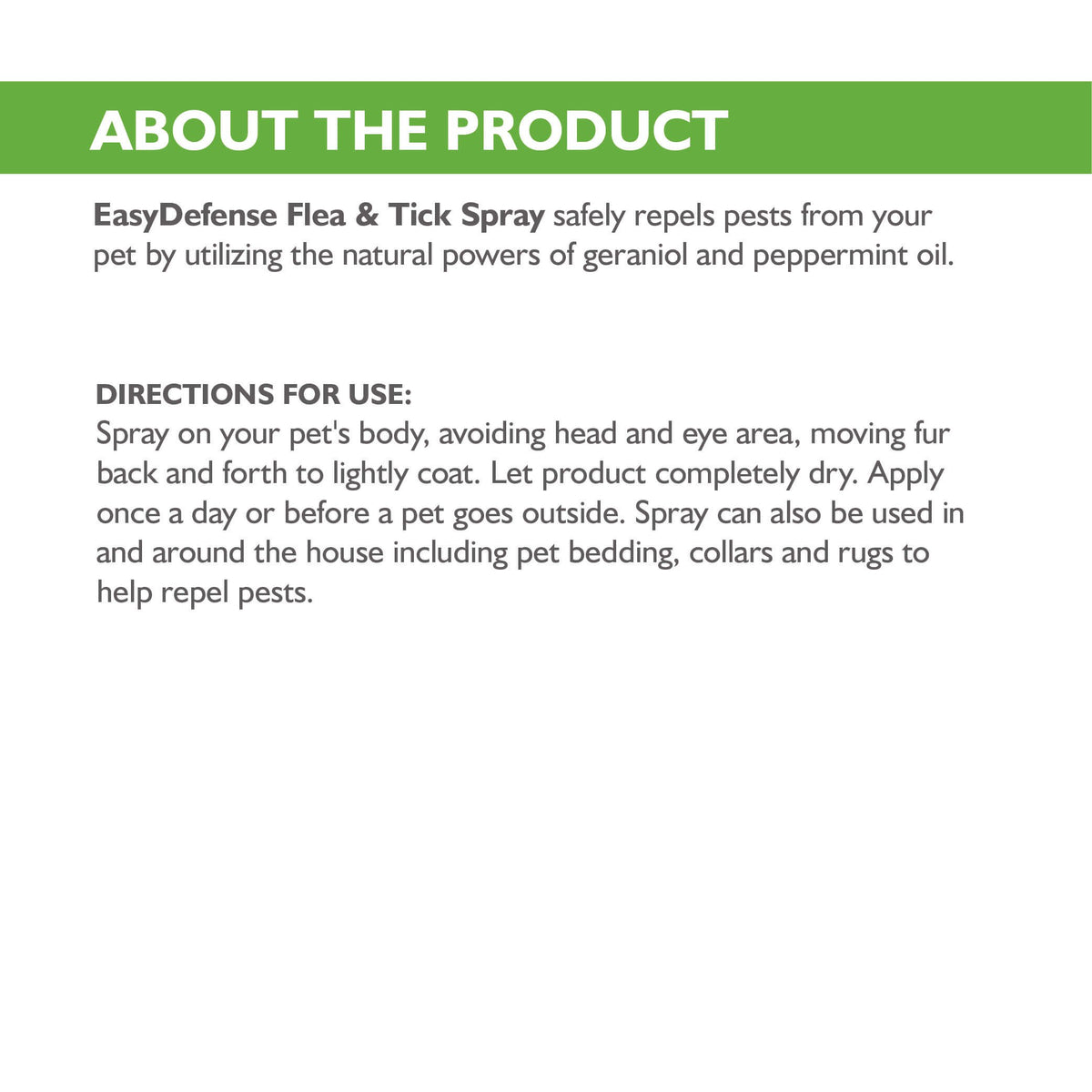 Flea and Tick Spray for Dogs and Cats 8.5 oz Y90450