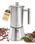 6 Cup Stainless Steel Stovetop Moka Pot J144