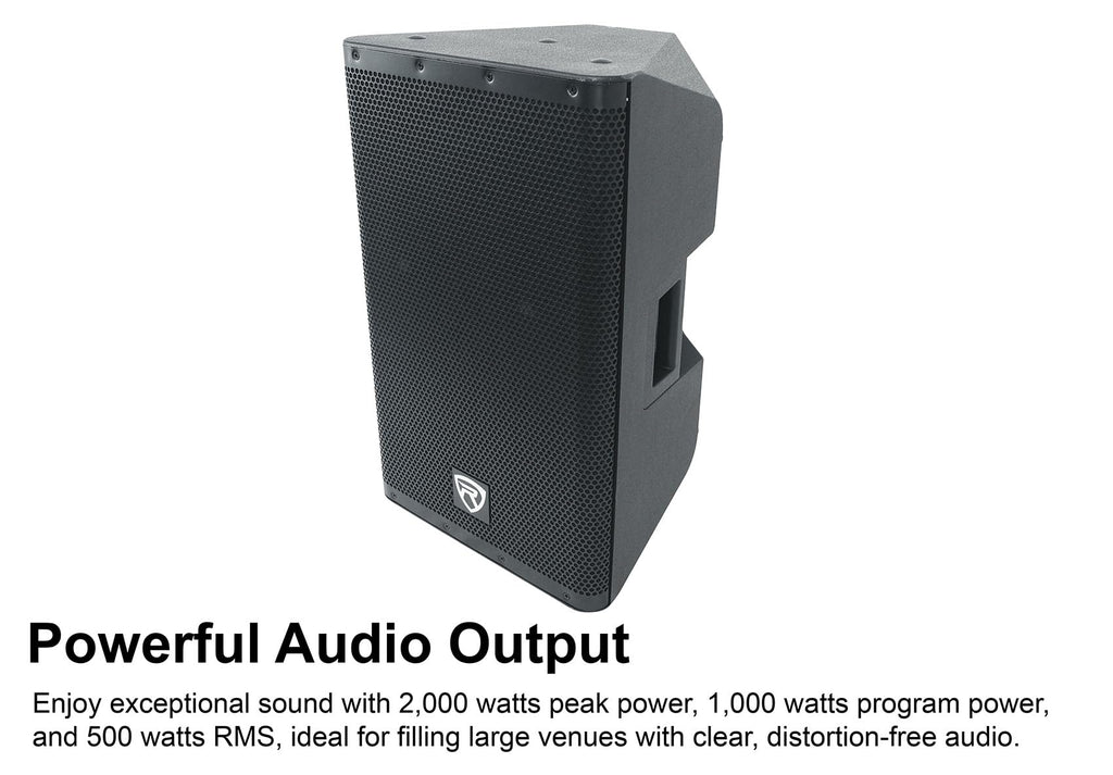 12" Active Powered Speaker with 2-Channel Mixer, 2-Pack J7723