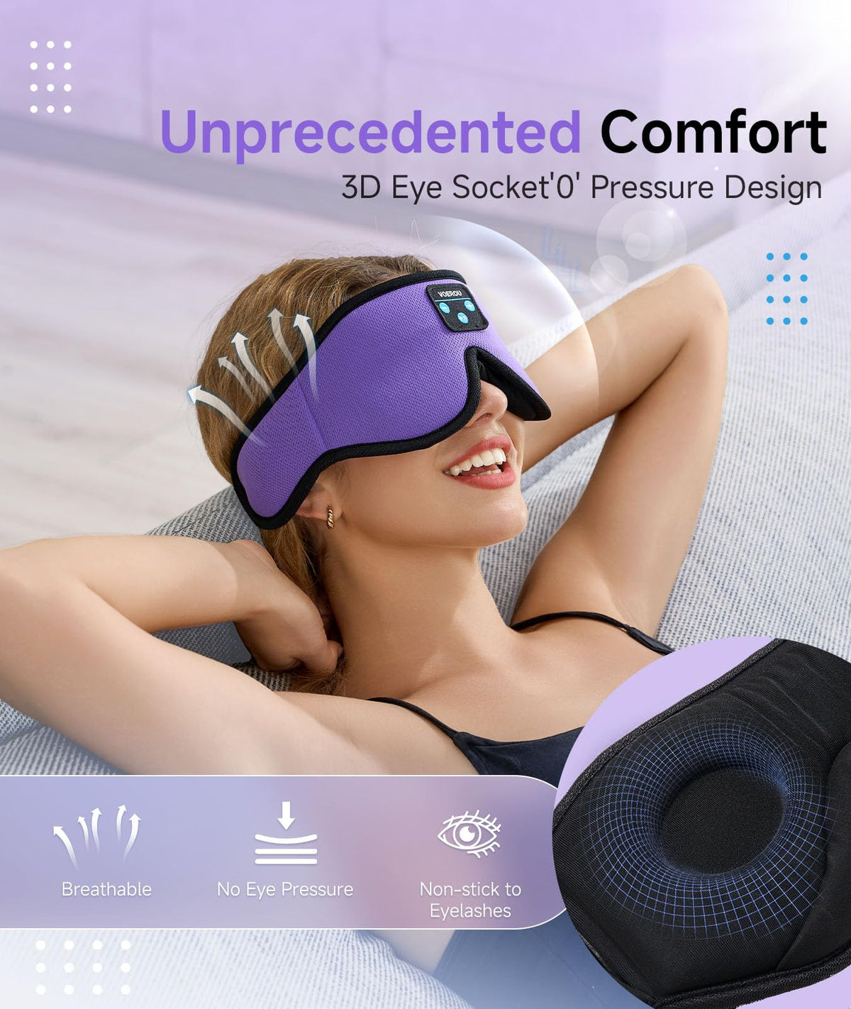 Bluetooth 3D Sleep Mask with Headphones R53039