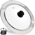 13 Inch Stainless Steel and Tempered Glass Pan Lid H8062