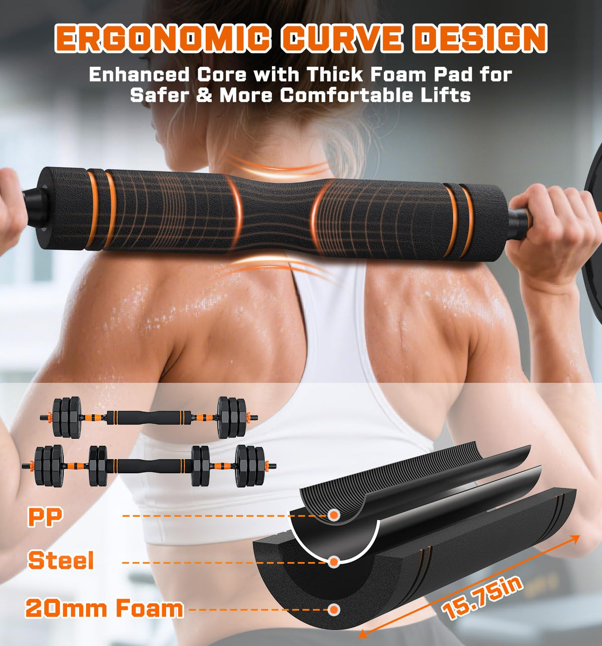 Adjustable Dumbbell Set with Connector T20623