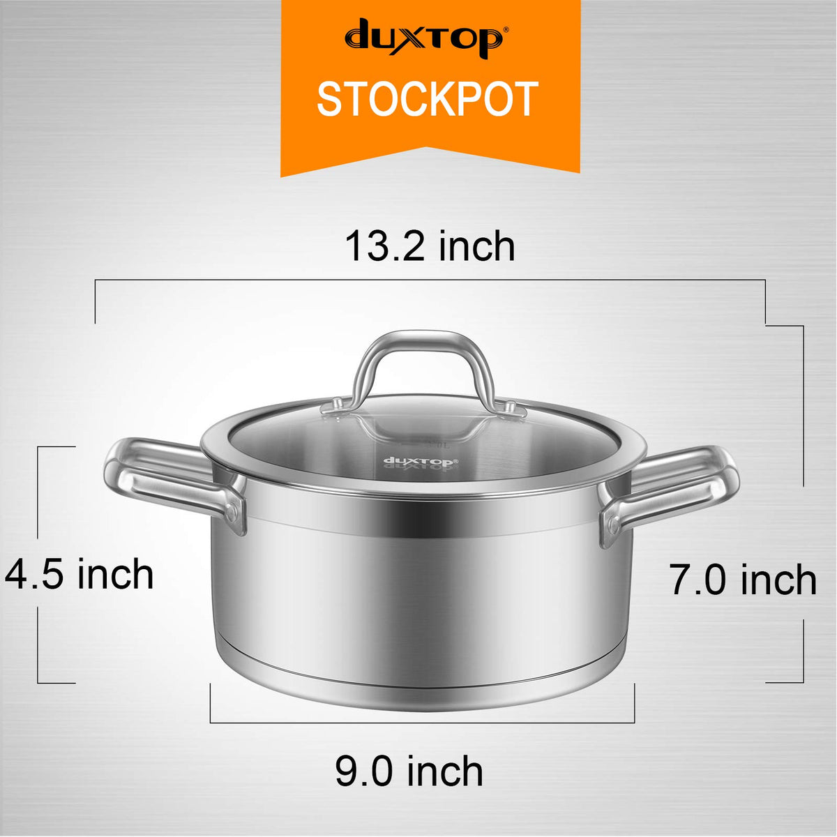Stainless Steel 4.2 Qt Stock Pot with Lid I3490