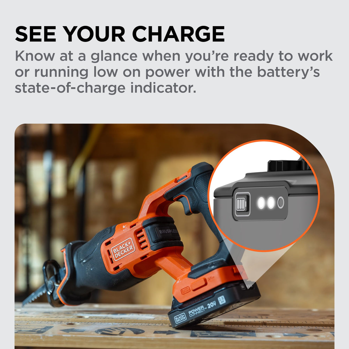 20V MAX Brushless Cordless Reciprocating Saw Kit with 2.5Ah Battery and Charger P95987