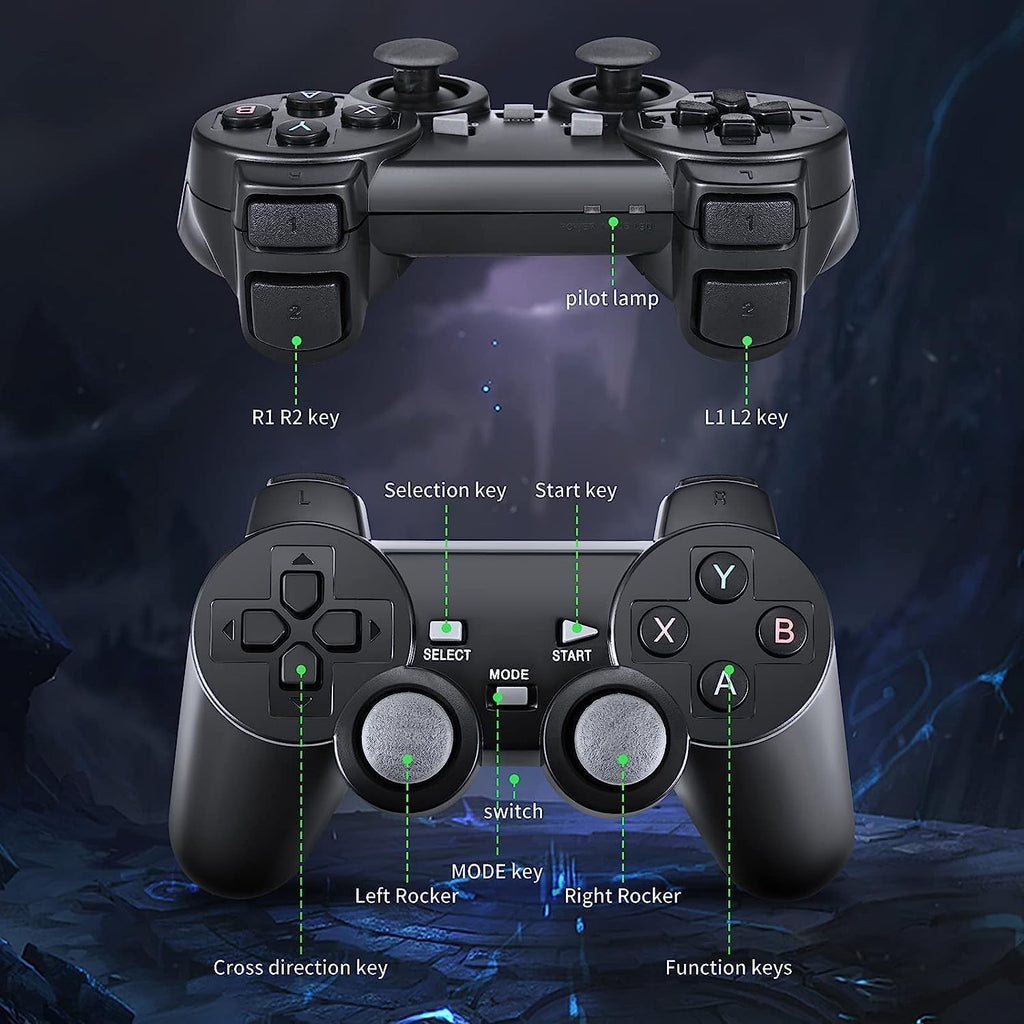 Retro Game Console Plug and Play 4K HDMI 15 Classic Emulators Dual 2.4G Wireless Controllers E9117