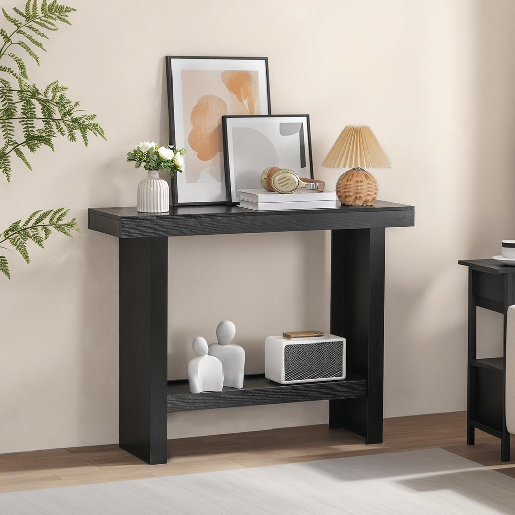 Black Rectangular Console Table I8811