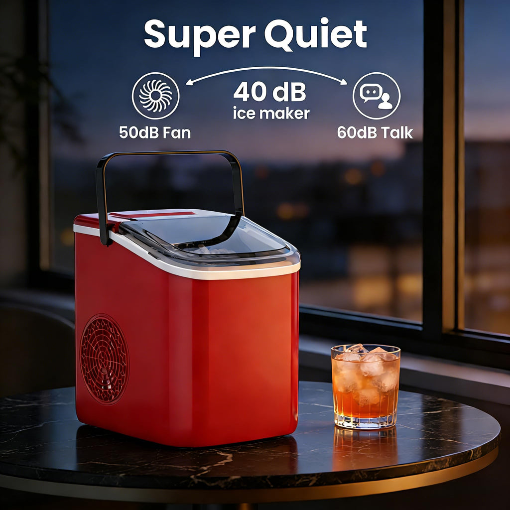 Portable Countertop Ice Maker with Self-Cleaning, 26lbs/24H W319