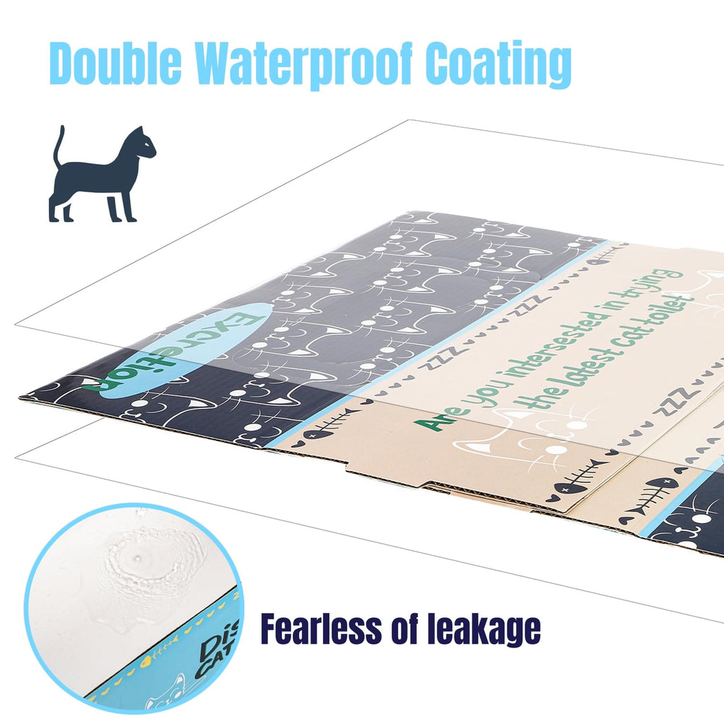 8 Pcs Disposable Cat Litter Box with Scoops P917603