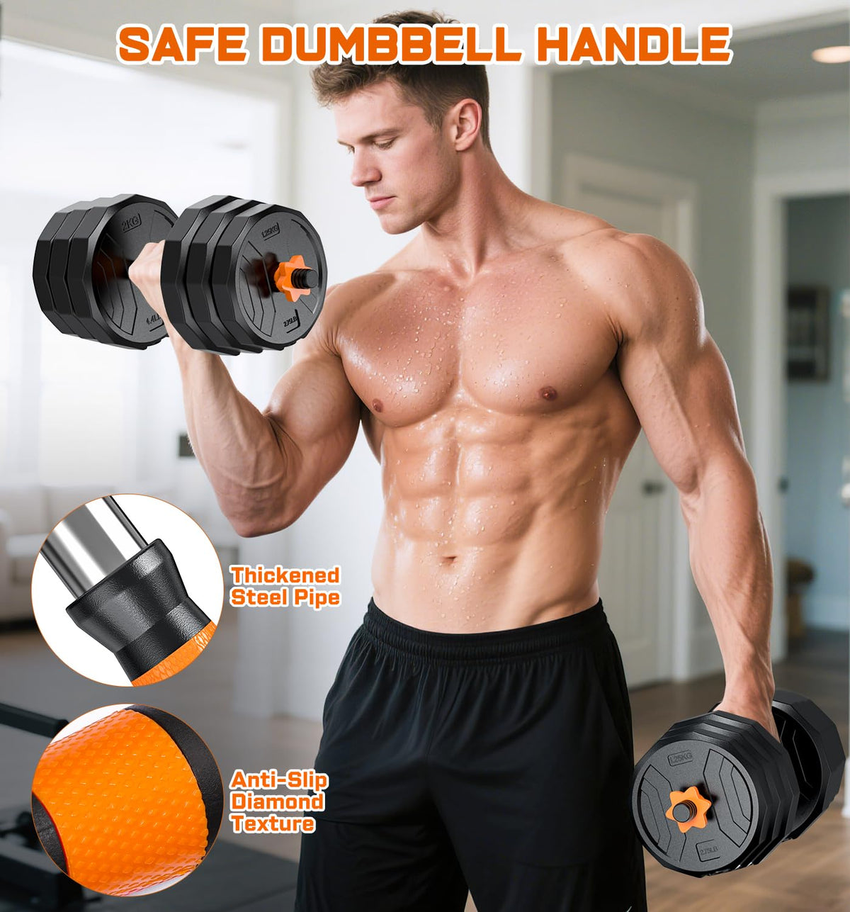 Adjustable Dumbbell Set with Connector T20623