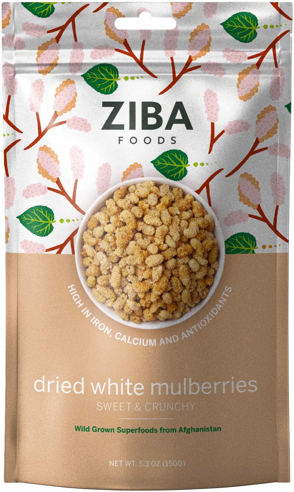 White Dried Mulberries 5.3oz I823
