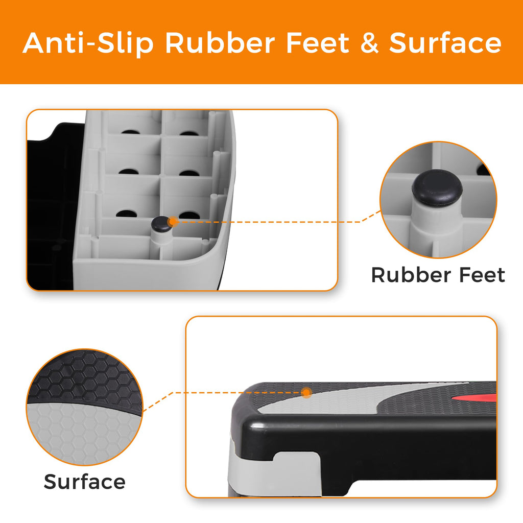 31" Adjustable Aerobic Step Platform with 4 Stackable Risers S96219