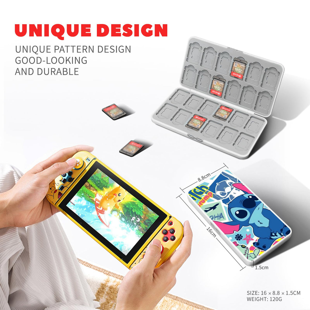Switch Game Card Case Holds 24 Game Cards & 24 MicroSD P689564