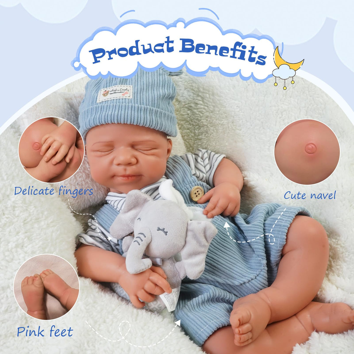 20 Inch Full Silicone Baby Doll D79476