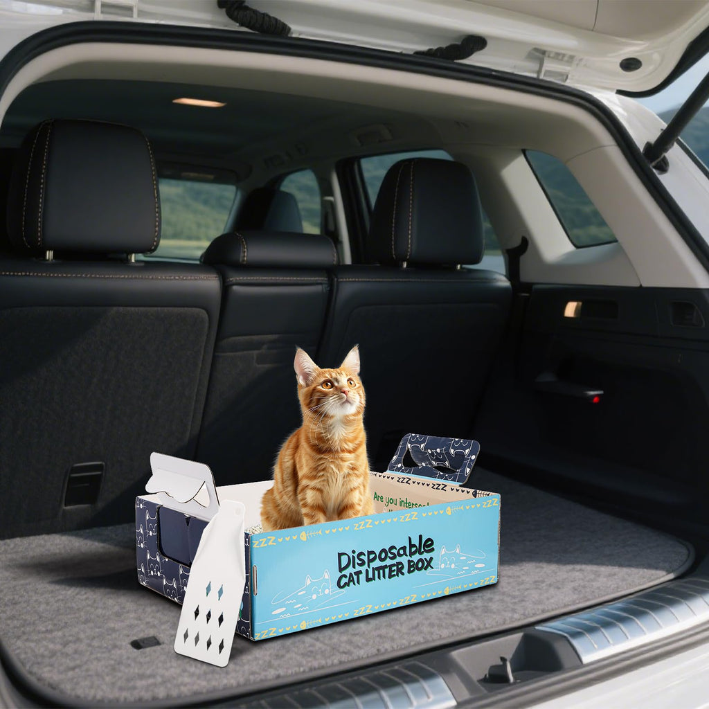 8 Pcs Disposable Cat Litter Box with Scoops P917603